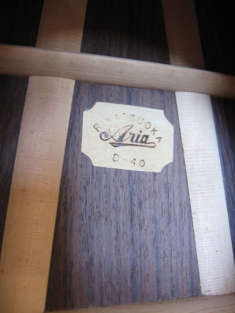 vintage japanese acoustics: Aria D40